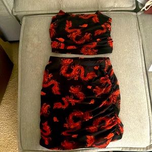 Crop top & long skirt